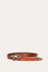 25mm Tan Logo Western Belt - Tan