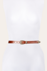 25mm Tan Logo Western Belt - Tan