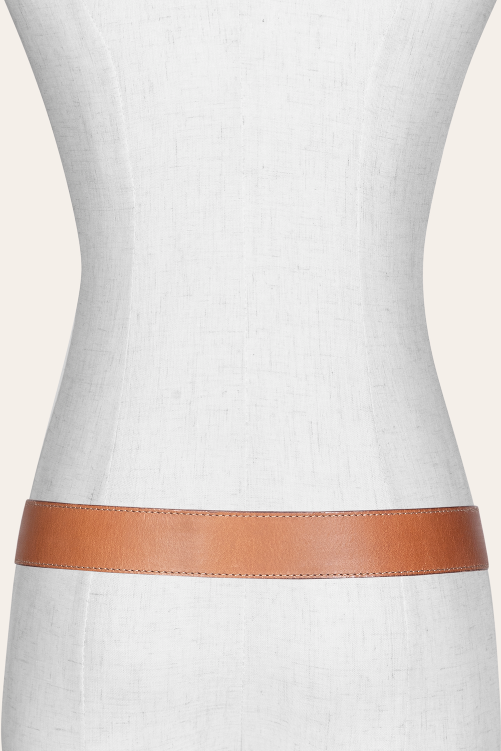 Women’s Beige 35mm Belt With Concho On Loop - Beige