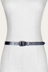 Women’s Black 25mm Belt With Metal Loop - Black