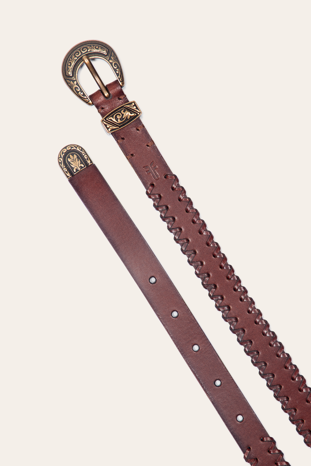 20mm Tan Leather Belt With 3-Piece Buckle Set - Tan
