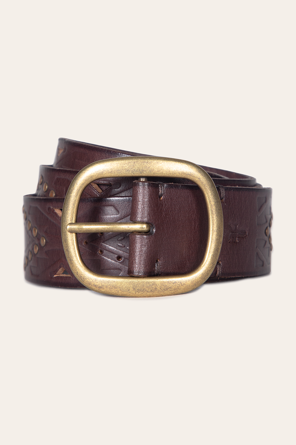 38mm Brown Southwestern Embossed Belt -
