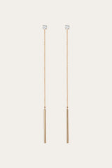 Women’s Lab Grown Diamond Lariat Earrings | Aurate x The Frye Company - 14k Yellow Gold