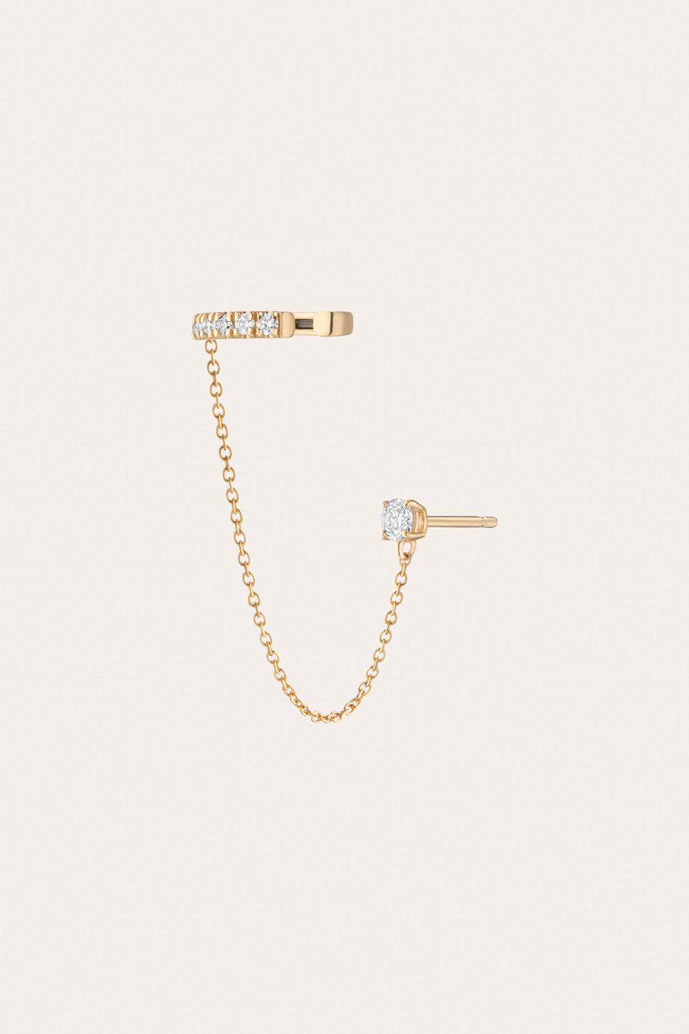 Women’s Lab Grown Diamond Stud and Ear Cuff | Aurate x The Frye Company - 14k Yellow Gold