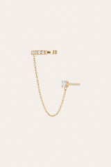 Women’s Lab Grown Diamond Stud and Ear Cuff | Aurate x The Frye Company - 14k Yellow Gold