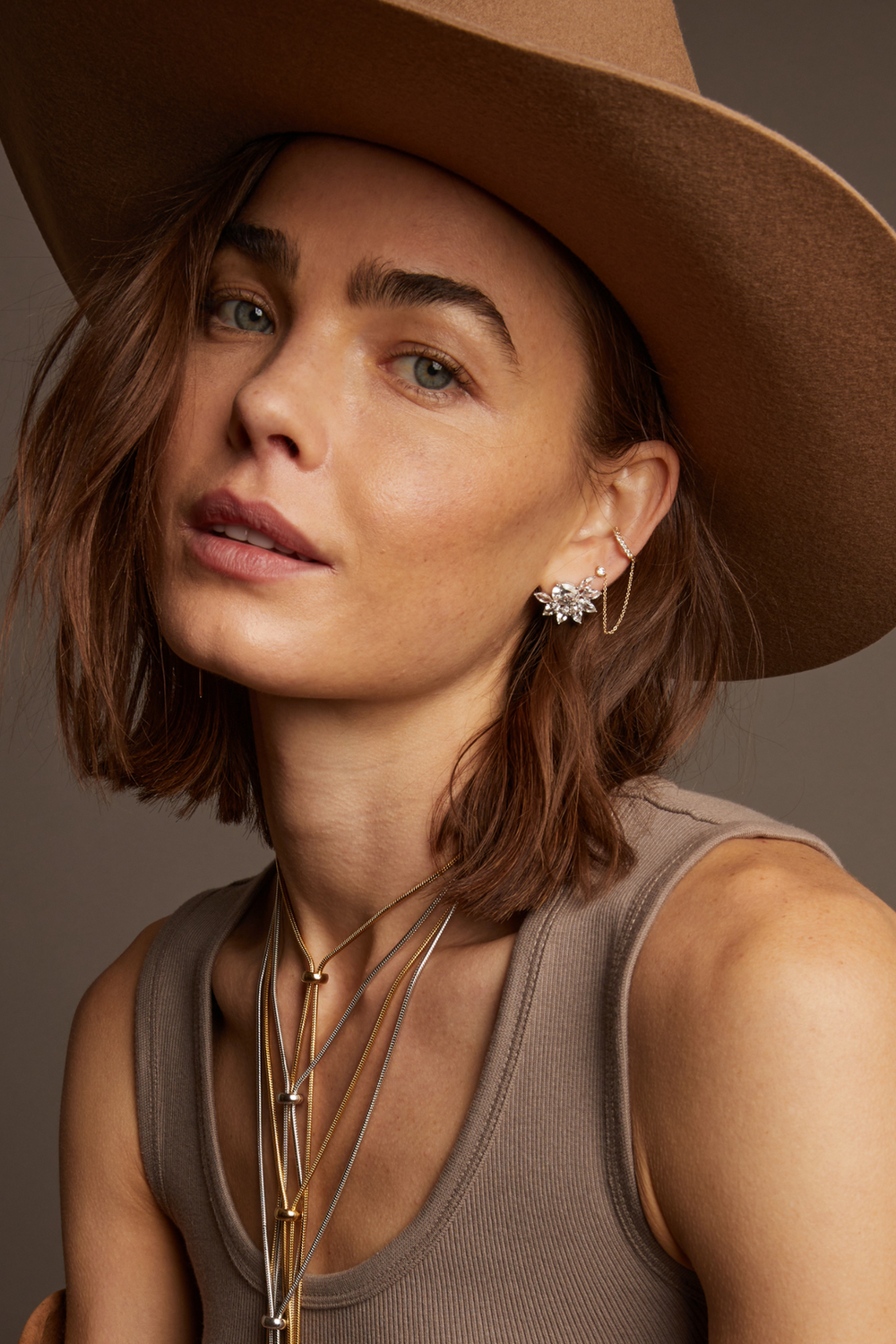 Women’s Lab Grown Diamond Stud and Ear Cuff | Aurate x The Frye Company - 14k Yellow Gold