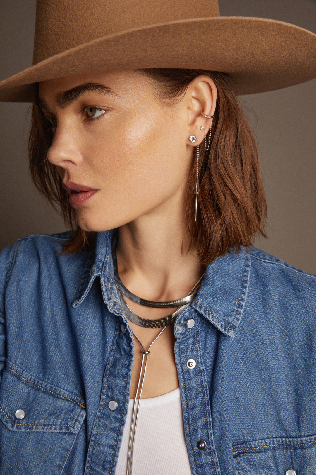 Women’s Lab Grown Diamond Stud and Ear Cuff | Aurate x The Frye Company - 14k Yellow Gold