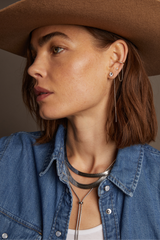 Women’s Spur Lariat Earrings | Aurate x The Frye Company - Sterling Silver