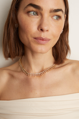 Women’s Marquise Fringe Necklace | Aurate x The Frye Company - Yellow Vermeil