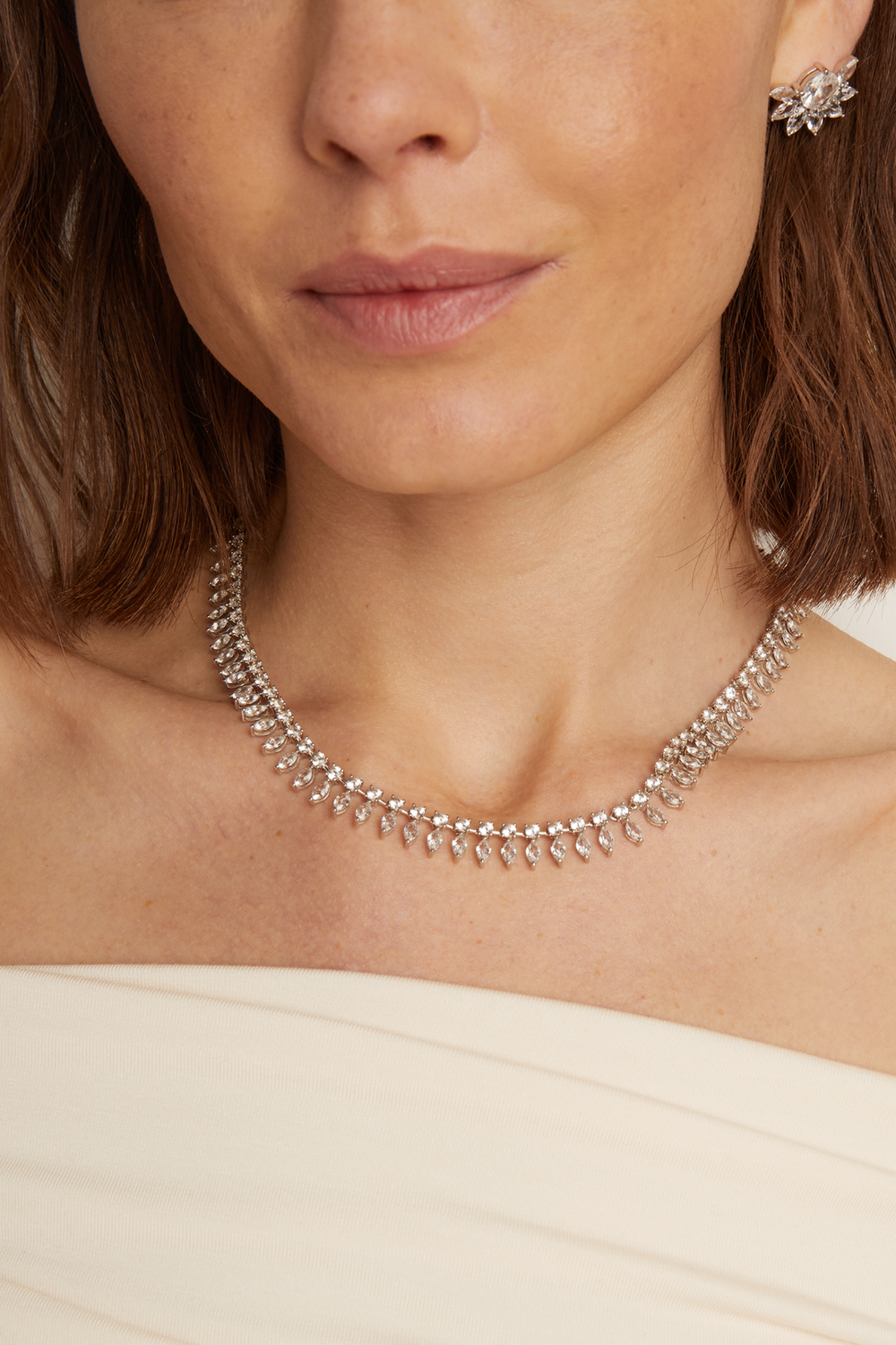 Women’s Marquise Fringe Necklace | Aurate x The Frye Company - Sterling Silver