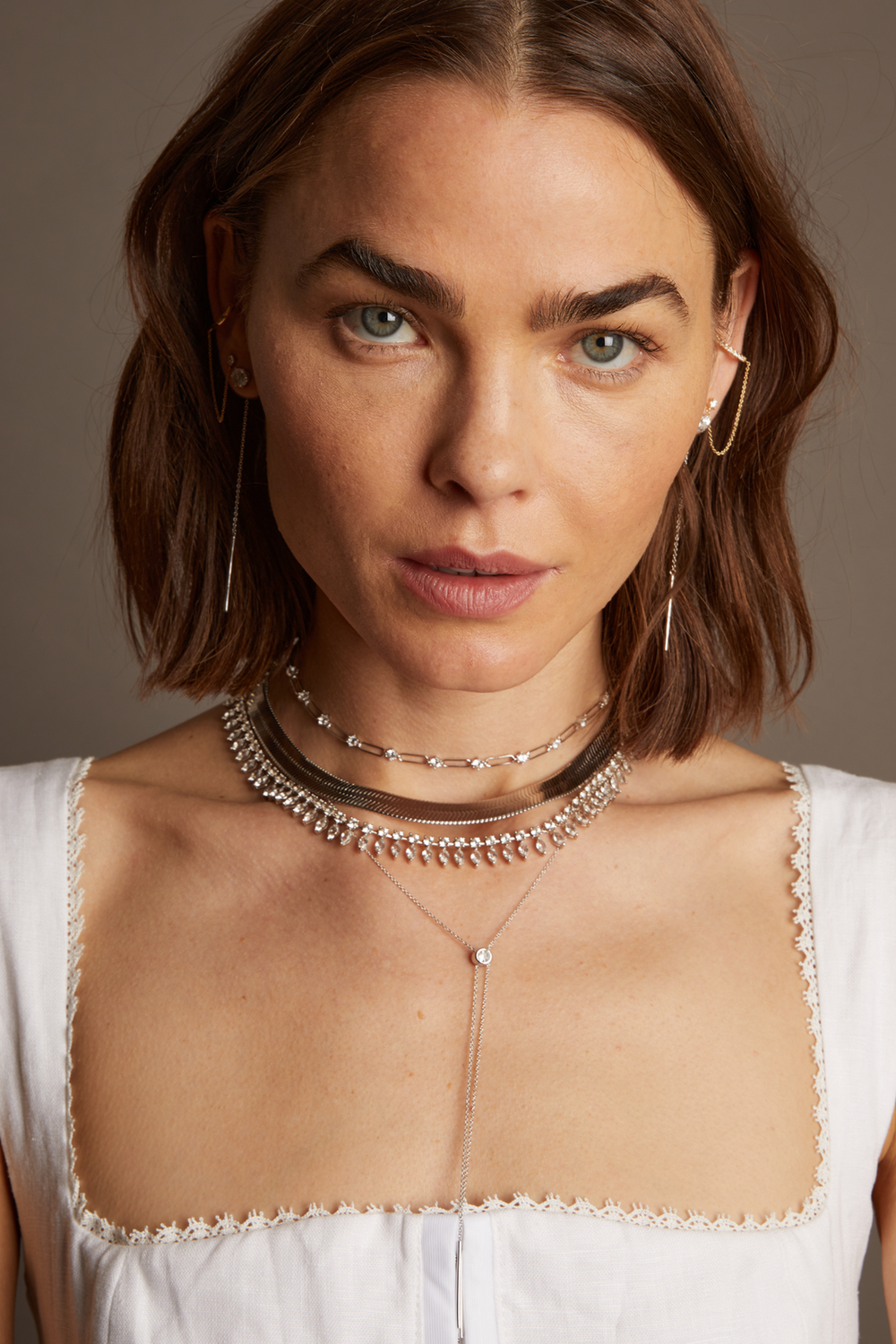 Women’s Marquise Fringe Necklace | Aurate x The Frye Company - Sterling Silver