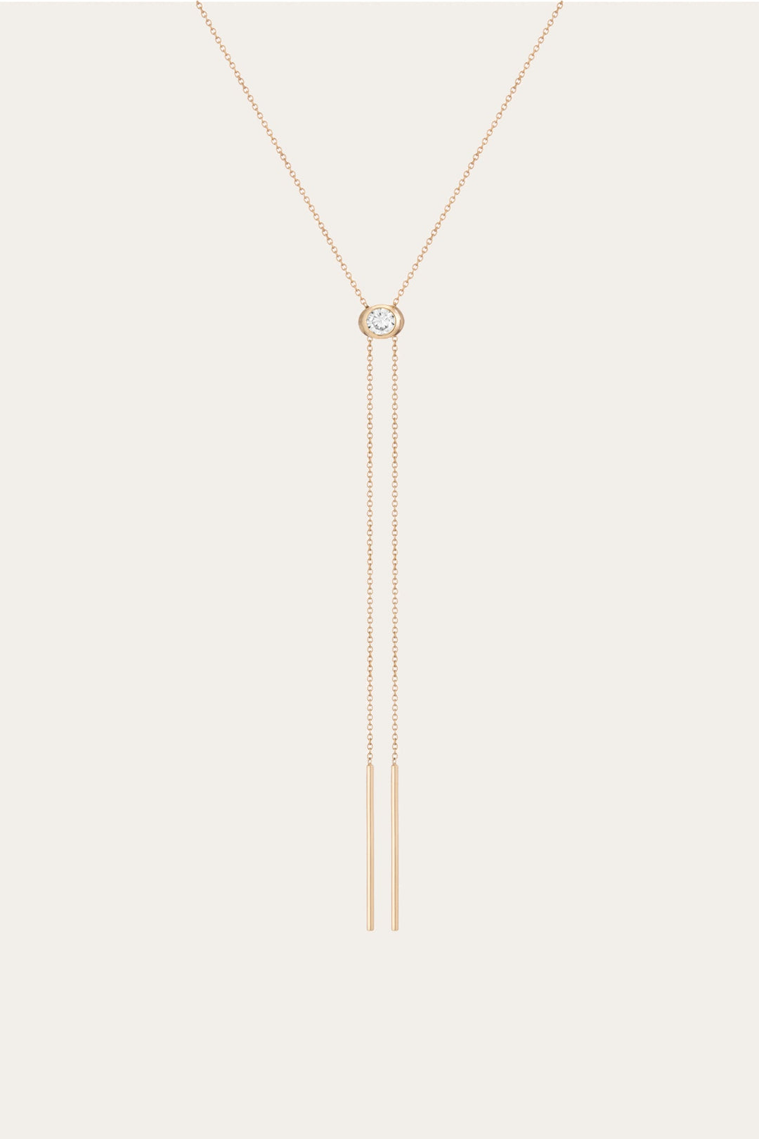 Women’s Lab Grown White Sapphire Bolo Necklace | Aurate x The Frye Company - Yellow Vermeil