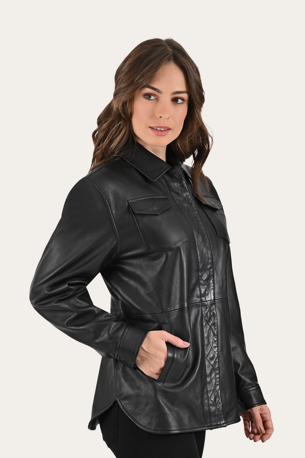 Black Bailor Shirt Jacket - Black