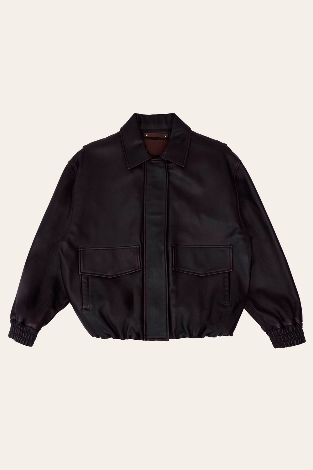 Black Cherry Harper Oversized Bomber - Black Cherry