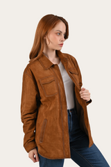 Light Brown Avett Overshirt Jacket - Light Brown