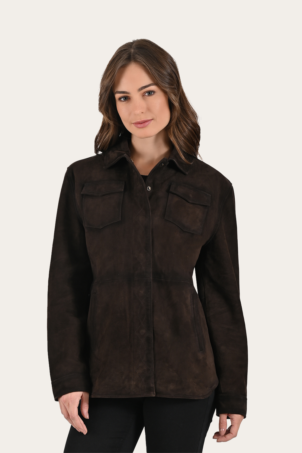 Dark Brown Avett Overshirt Jacket - Dark Brown