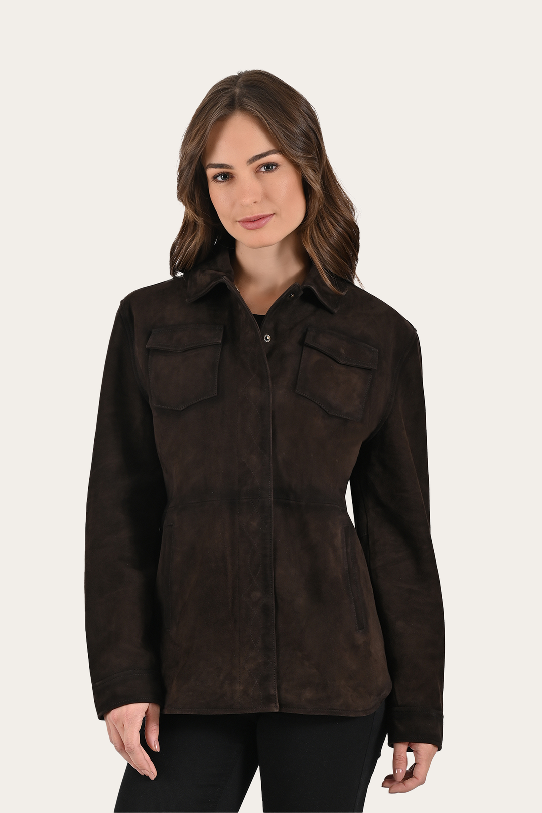 Dark Brown Avett Overshirt Jacket - Dark Brown