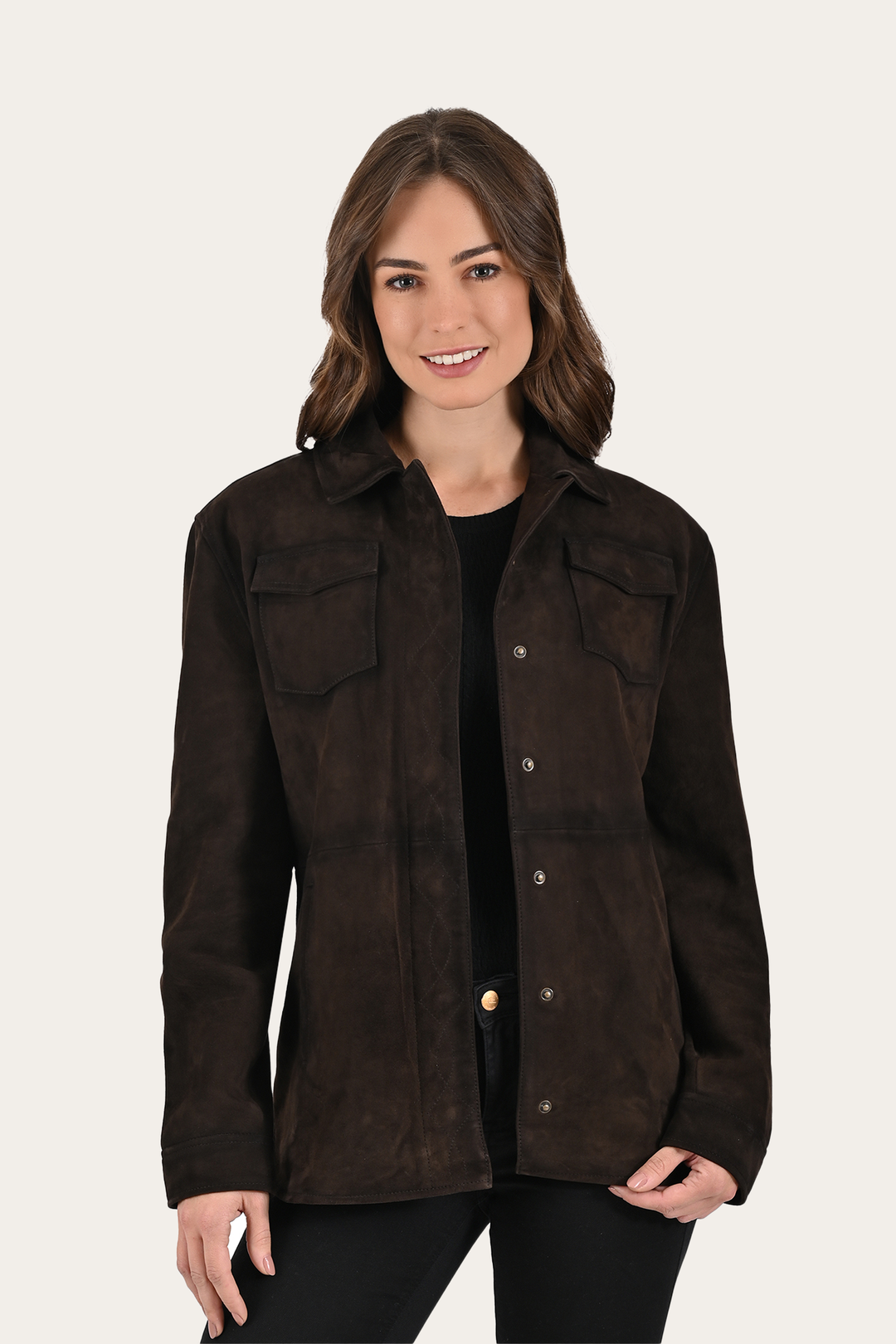 Dark Brown Avett Overshirt Jacket - Dark Brown