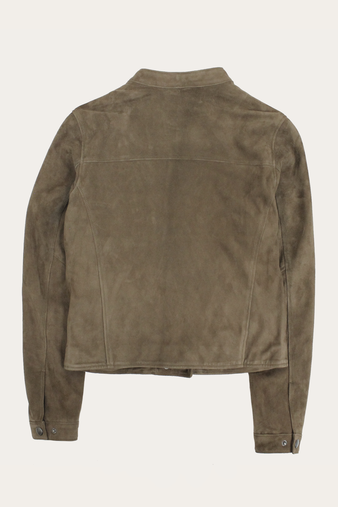 Women’s Taupe Jace Hybrid Biker Racer Suede Jacket - Taupe