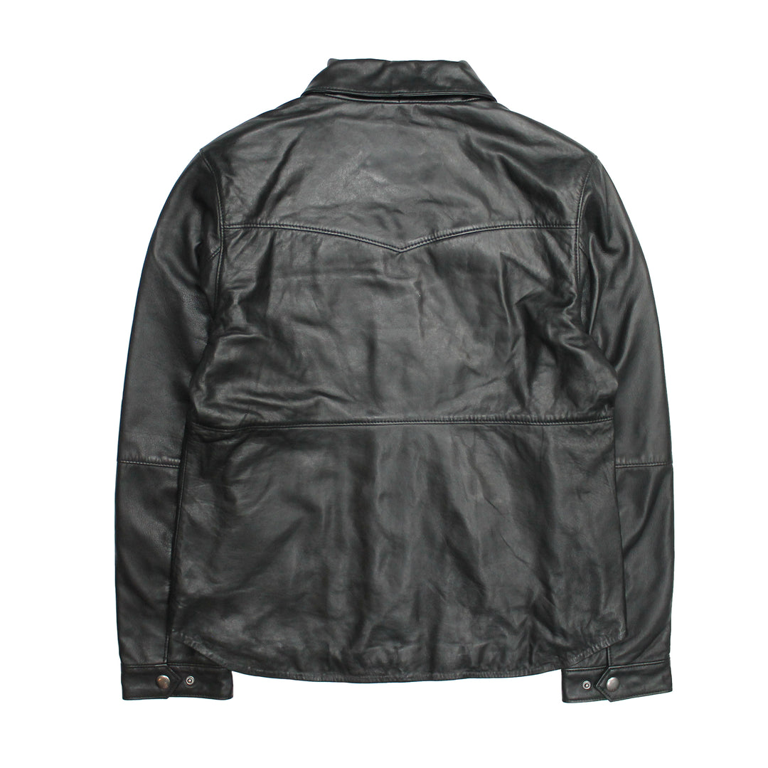 Women’s Black Obadiah Leather Shacket - Black