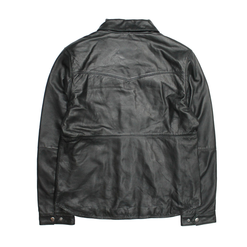 Women’s Black Obadiah Leather Shacket - Black