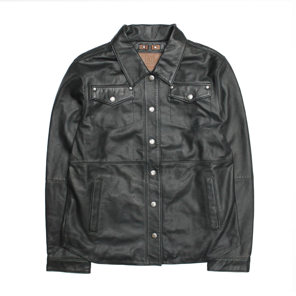 Women’s Black Obadiah Leather Shacket - Black