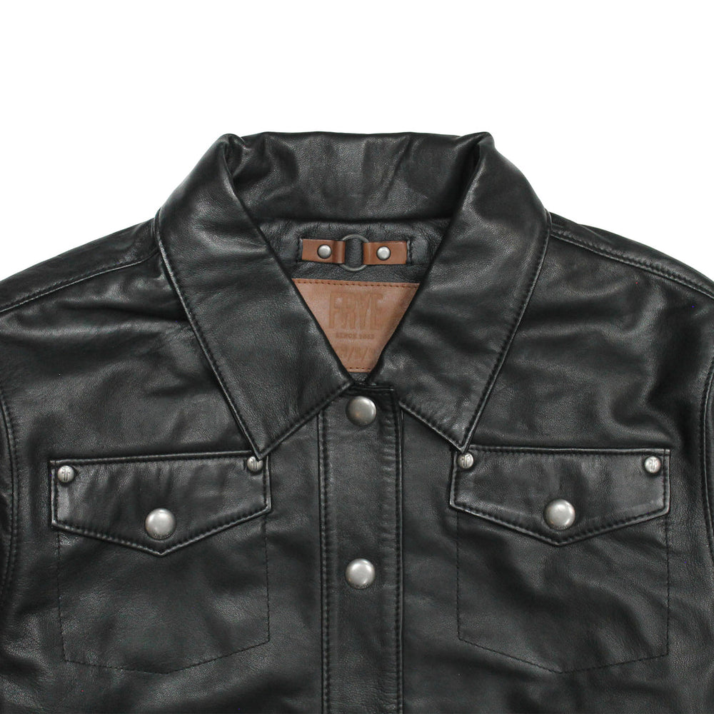 Women’s Black Obadiah Leather Shacket - Black