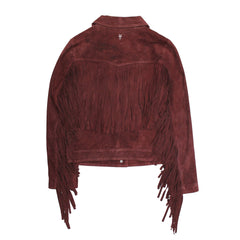 Women’s Oxblood Nash Trucker Suede Jacket - Oxblood