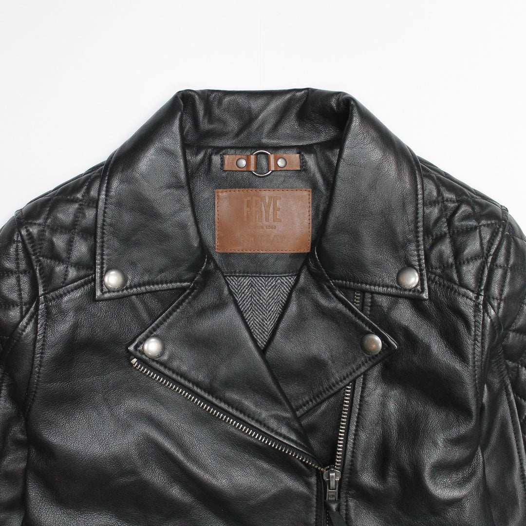 Women’s Black Oklahoma Biker Leather Jacket - Black