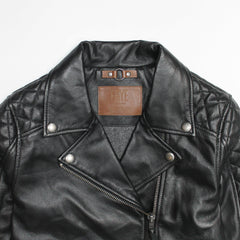 Women’s Black Oklahoma Biker Leather Jacket - Black