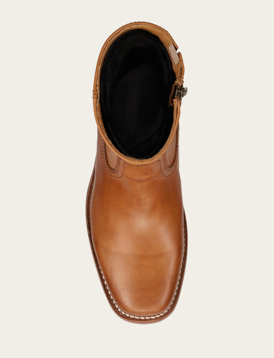 Men's Saddle Campus Inside Zip Boot - Saddle