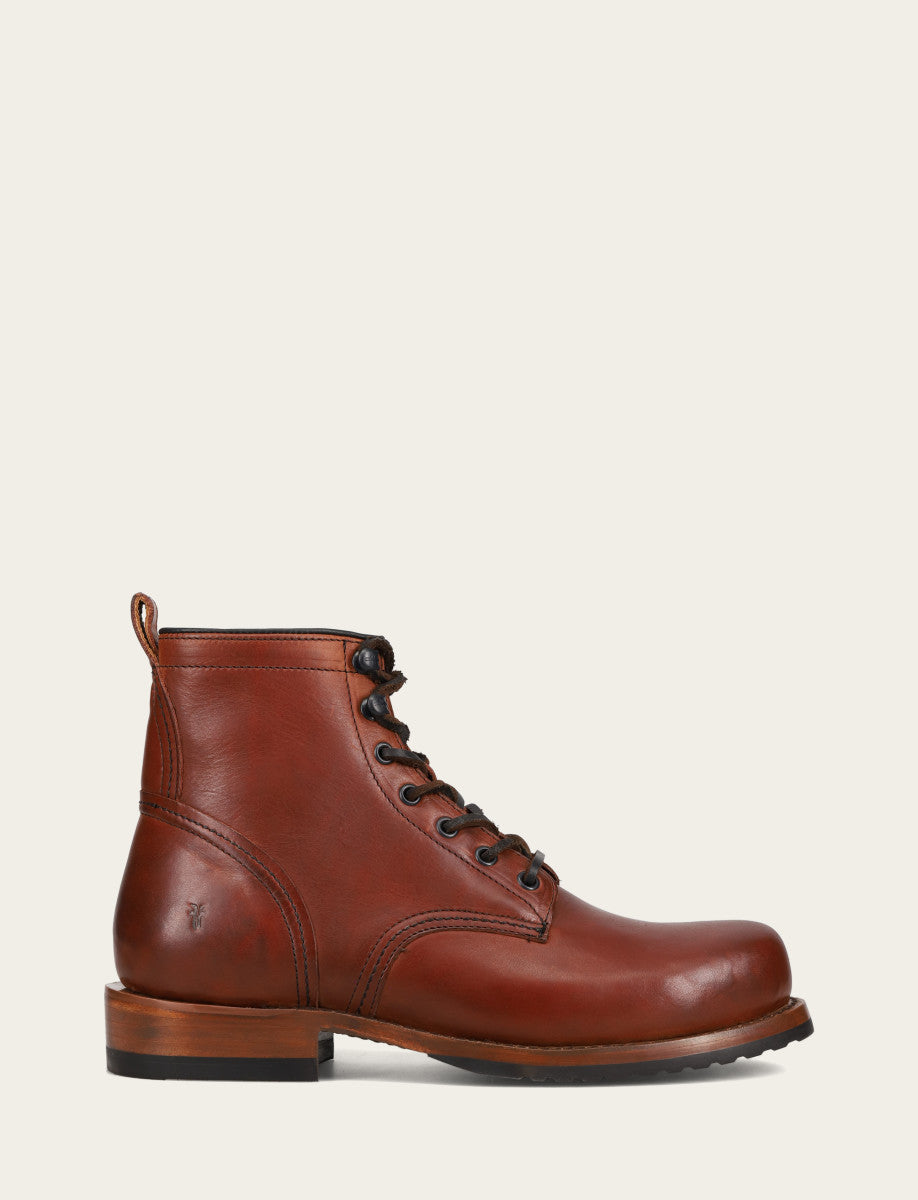 Men's Whiskey Hudson Workboot Plain Toe Boot - Whiskey