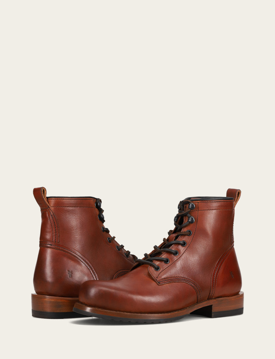 Men's Whiskey Hudson Workboot Plain Toe Boot - Whiskey