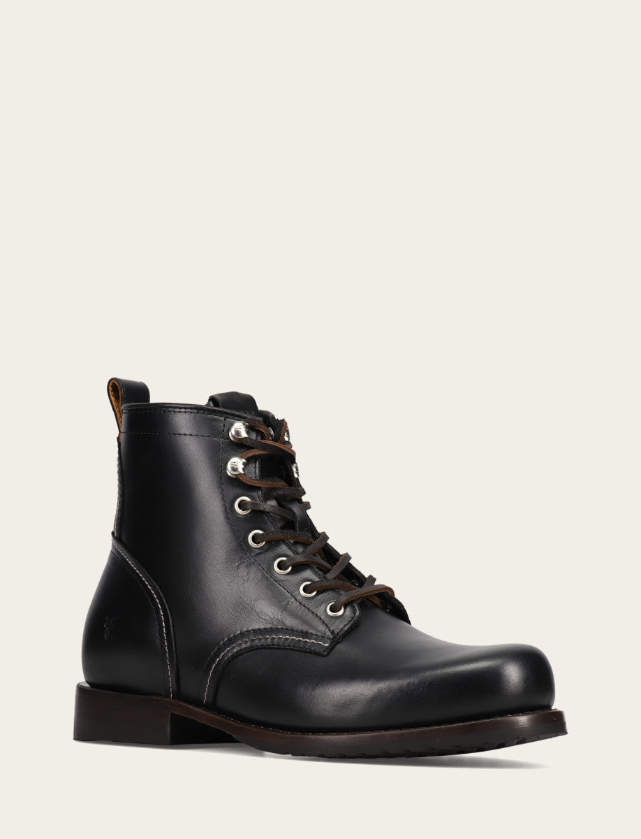 Men's Black Hudson Workboot Plain Toe - Black