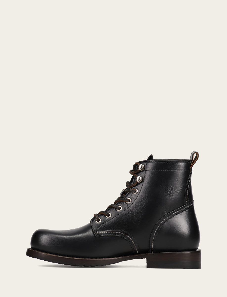 Men's Black Hudson Workboot Plain Toe - Black