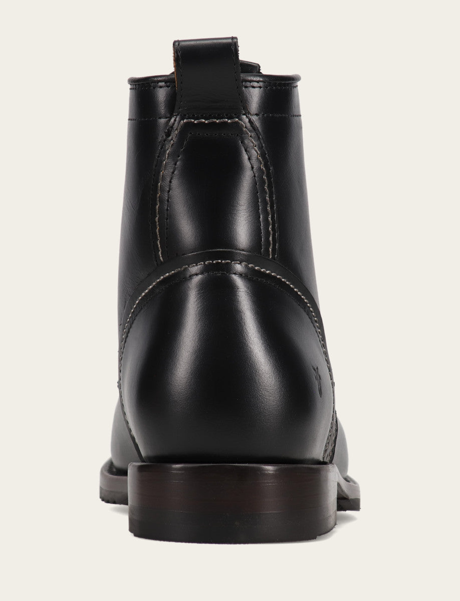 Men's Black Hudson Workboot Plain Toe - Black