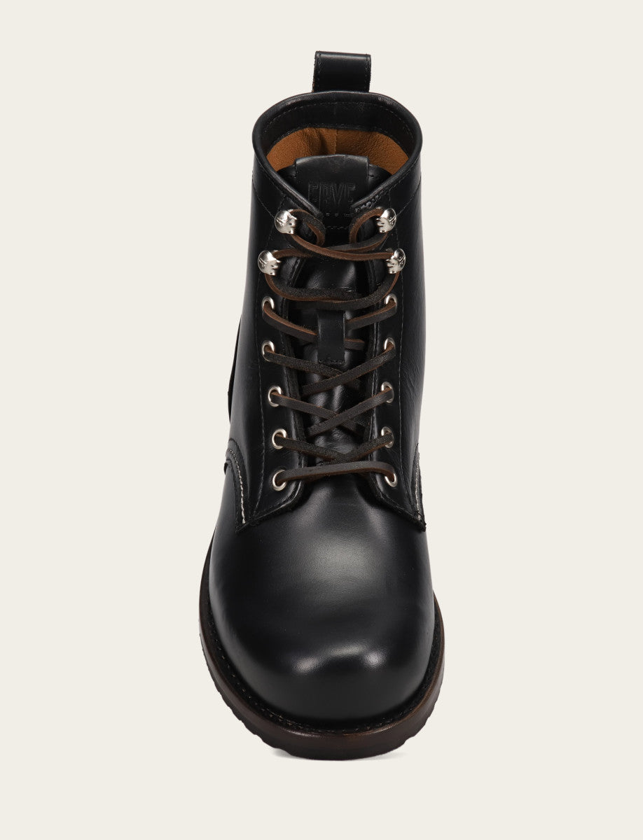 Men's Black Hudson Workboot Plain Toe - Black