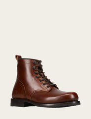 Men's Mahogany Hudson Workboot Plain Toe - Mahogany
