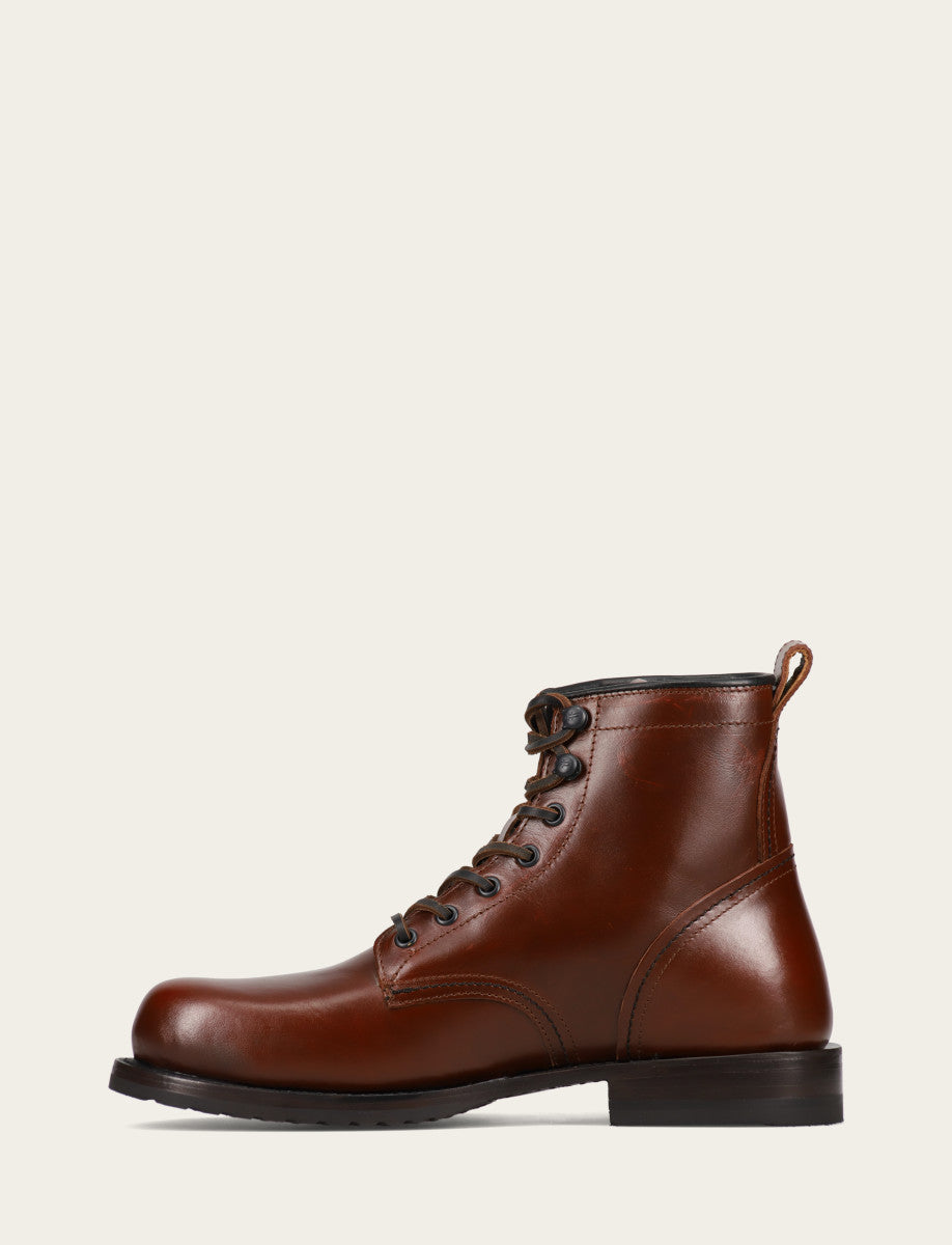 Men's Mahogany Hudson Workboot Plain Toe - Mahogany