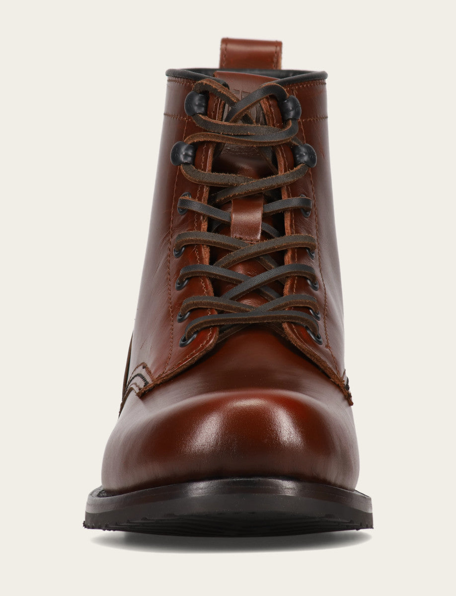 Men's Mahogany Hudson Workboot Plain Toe - Mahogany