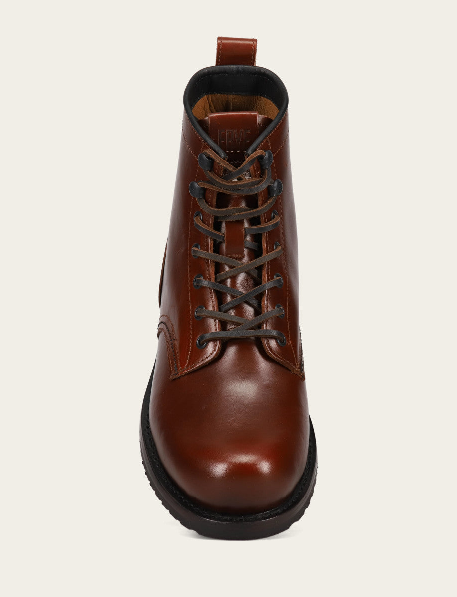 Men's Mahogany Hudson Workboot Plain Toe - Mahogany