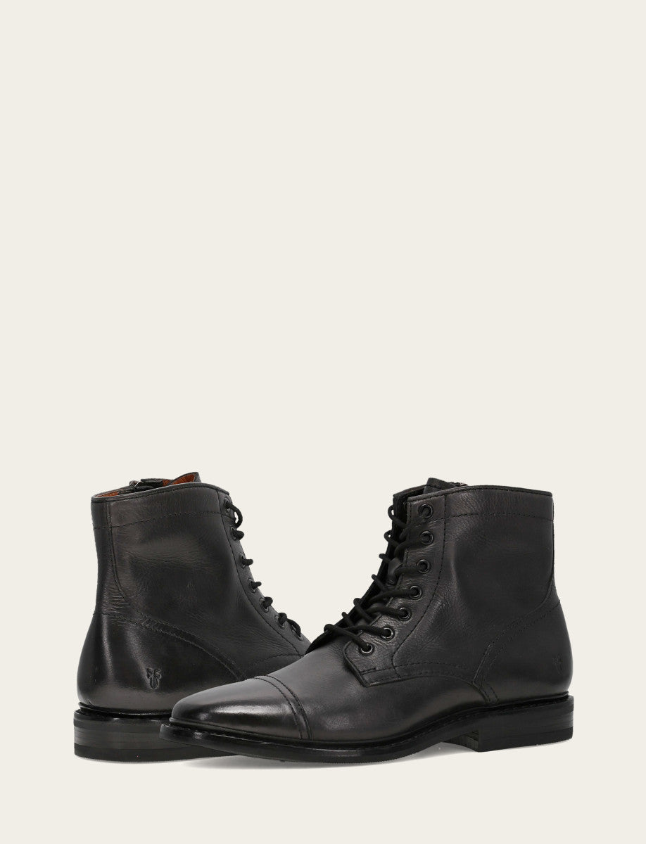 Men's Black Paul Mid Lace Boot - Black