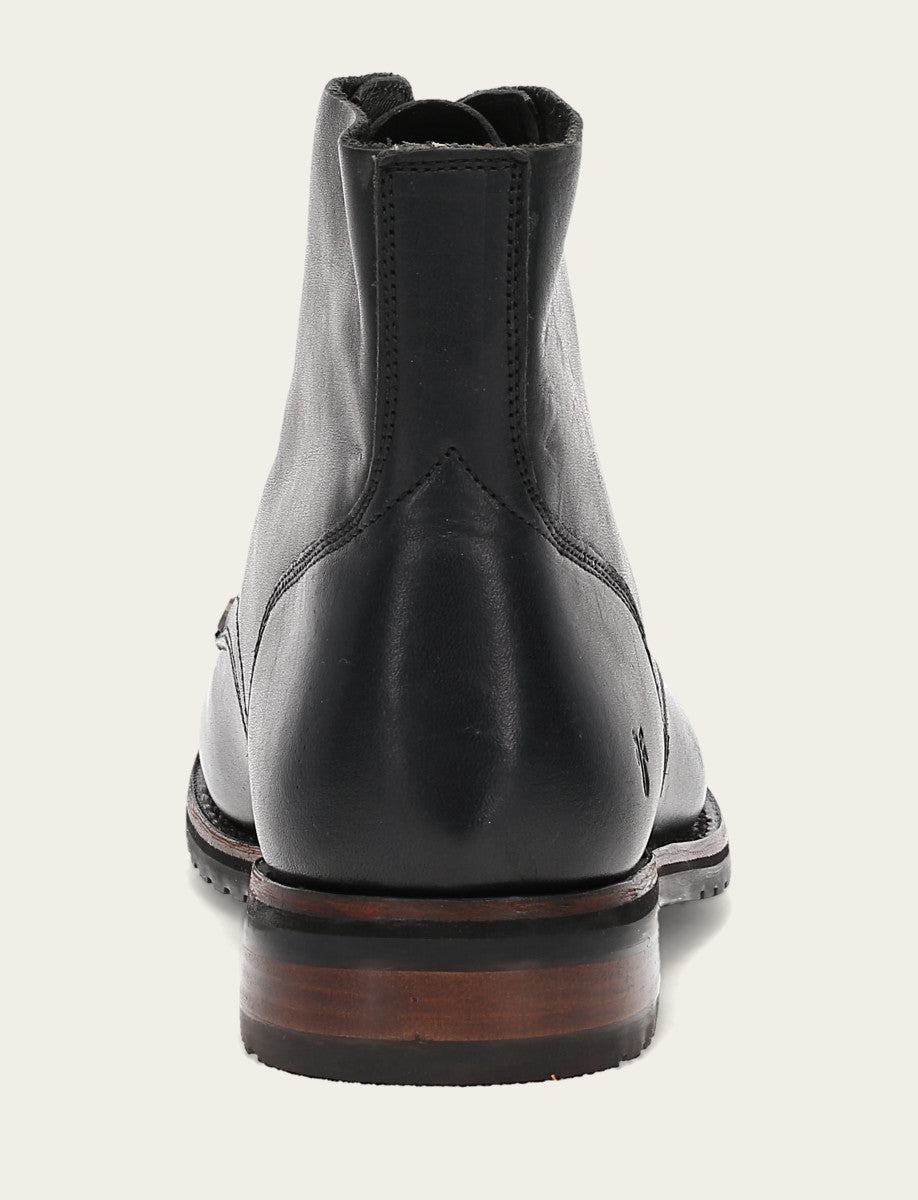 Men's Black Barrett Lace Up Boots - Black