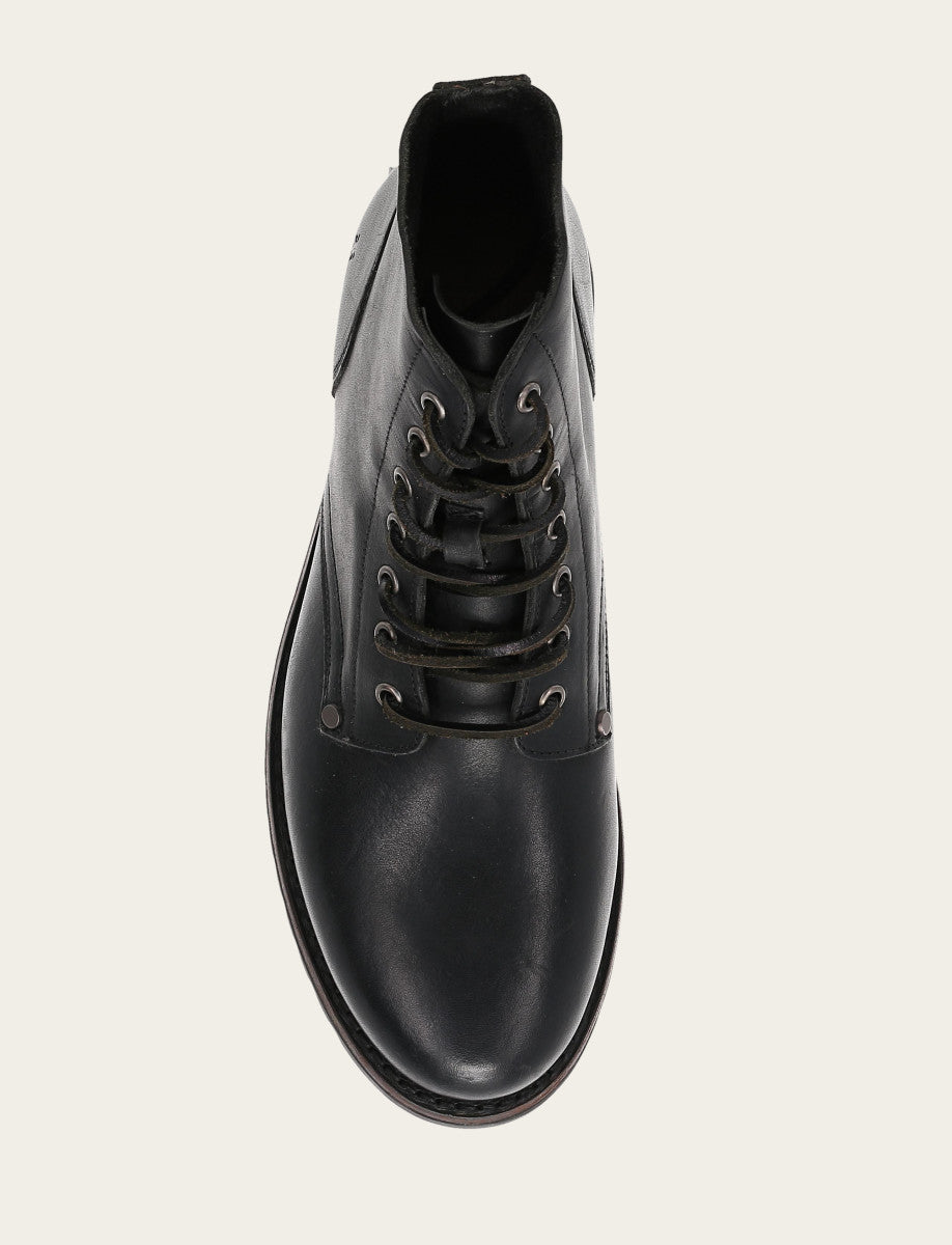 Men's Black Barrett Lace Up Boots - Black