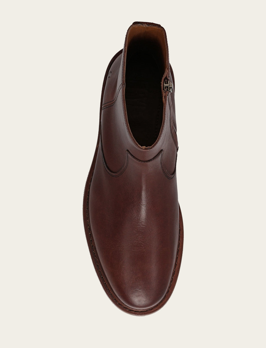 Men's Brown Paul Inside Zip Boot - Brown
