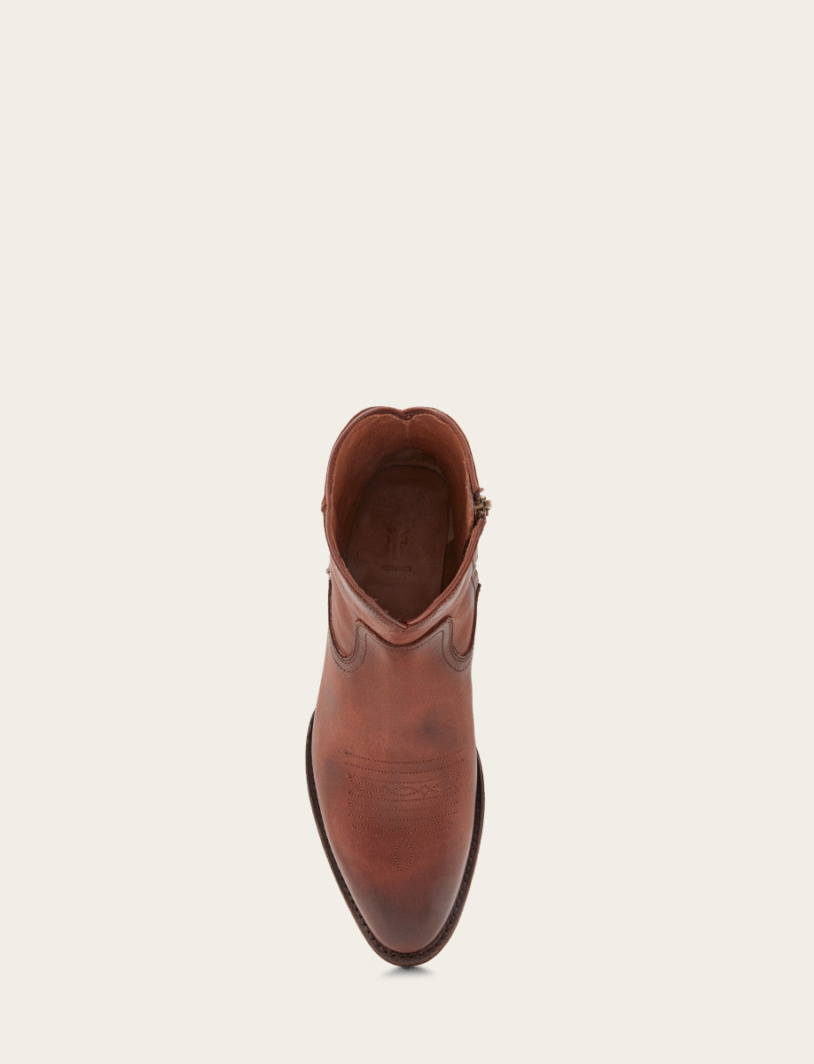 Men's Cognac Austin Inside Zip Boots - Cognac