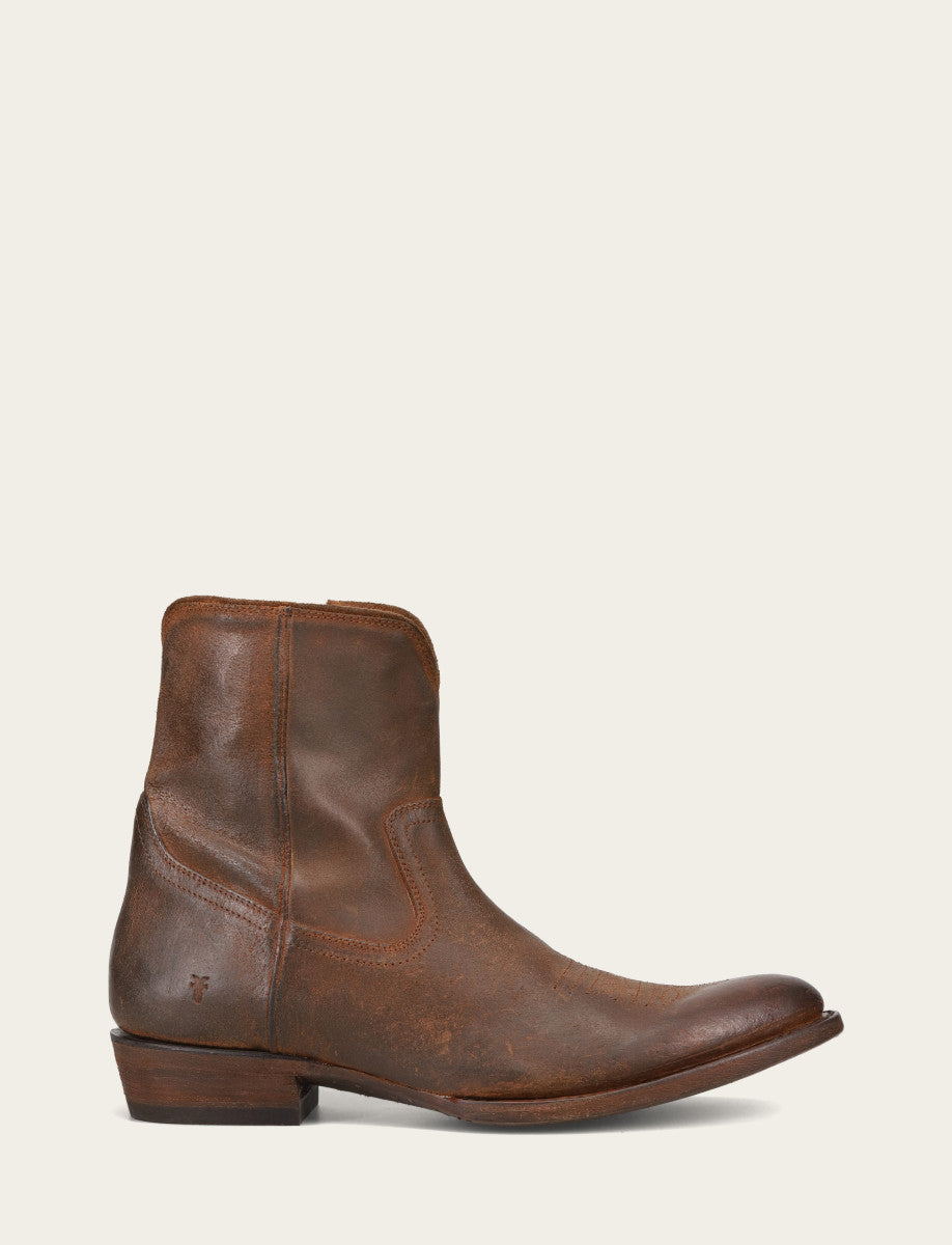 Men's Brown Austin Inside Zip Boots - Brown