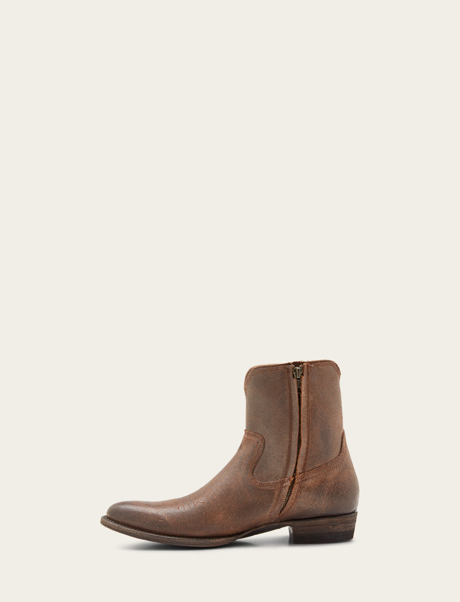 Men's Brown Austin Inside Zip Boots - Brown