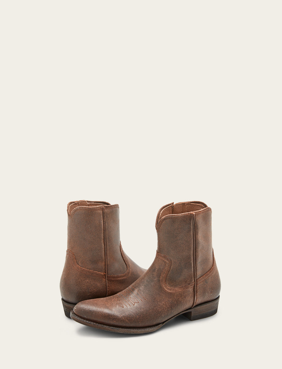 Men's Brown Austin Inside Zip Boots - Brown