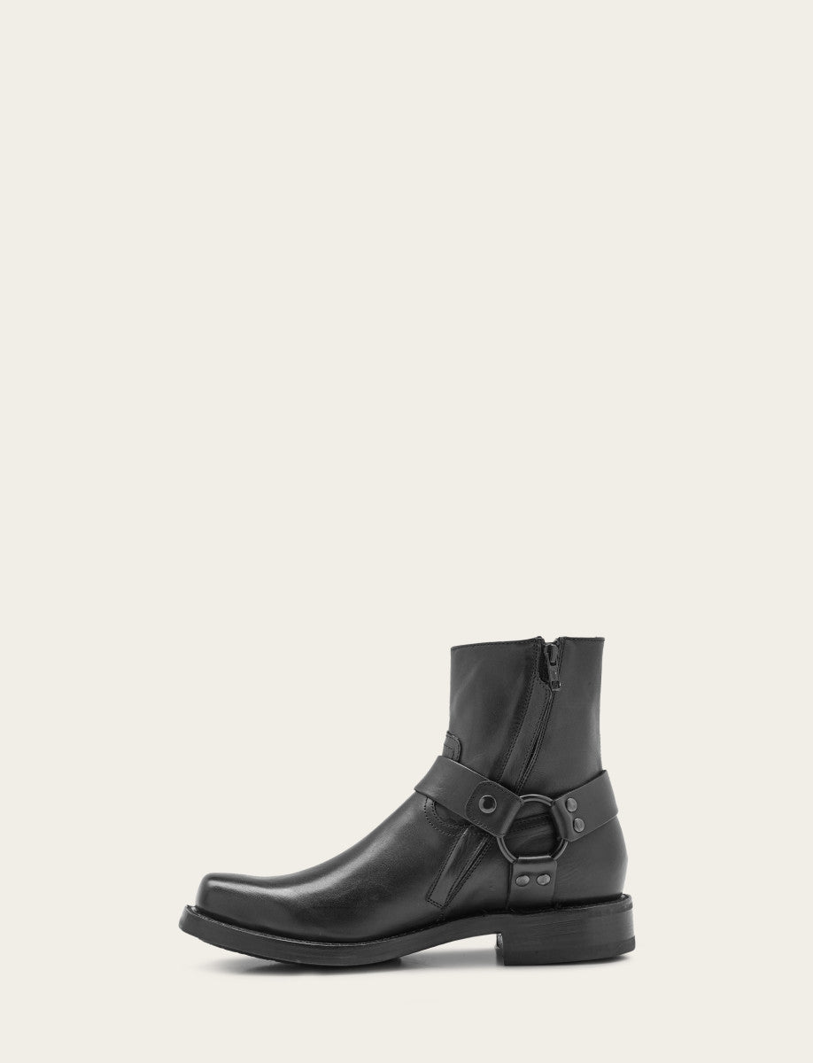 Men's Black Conway Harness Moto Boot - Black